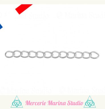 DESTOCKAGE 100 Chaînes d'Extension pour Collier Bracelet couleur argenté 5cm