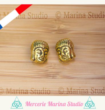 Lot de perles bouddha doré très détaillées