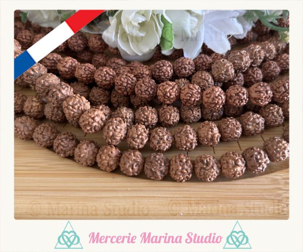 10 perles en bois de bohdi 7,5mm